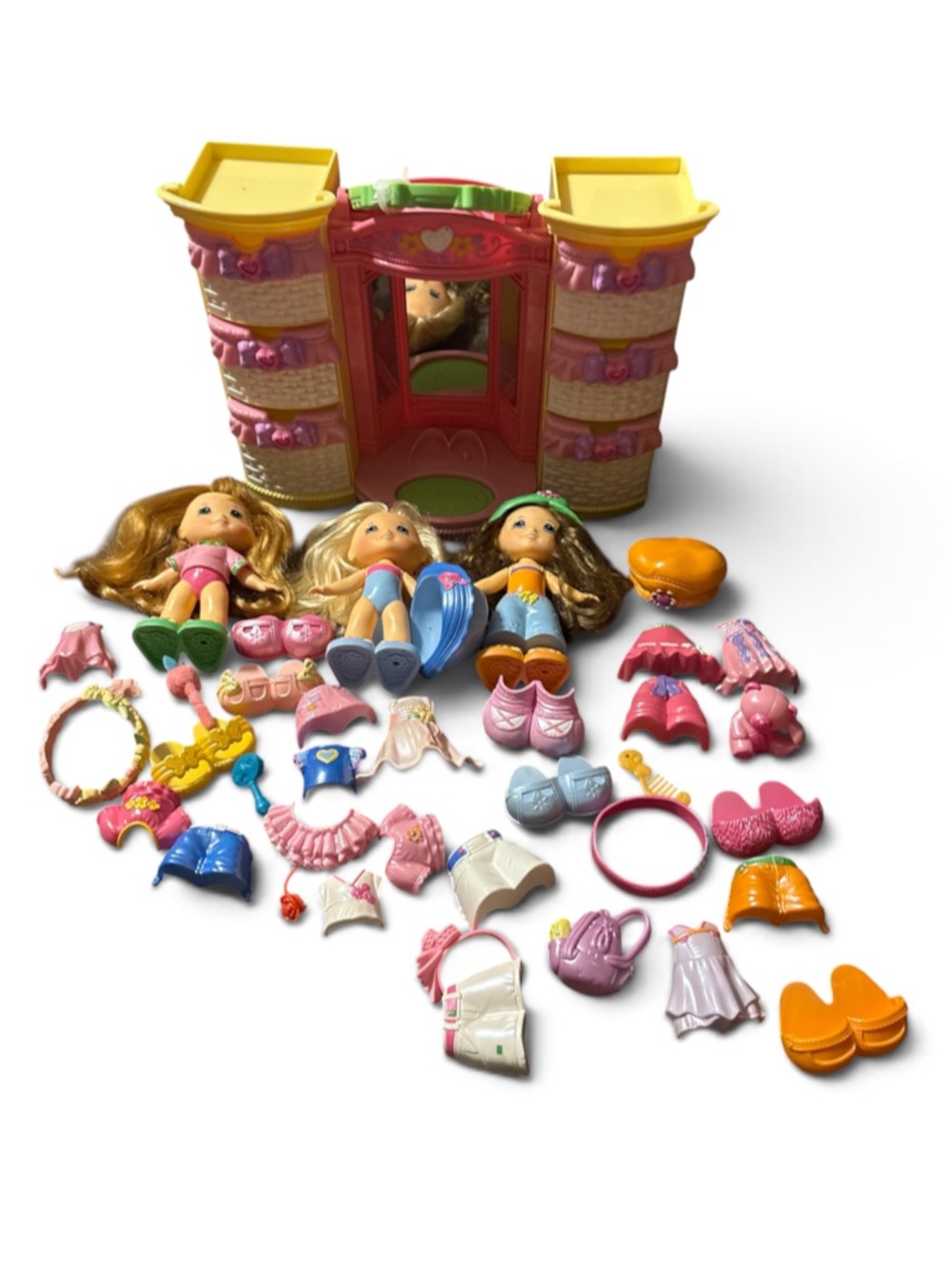Vintage Fisher Price Snap N’ Style Doll Set W/ Light Up Closet RARE HTF